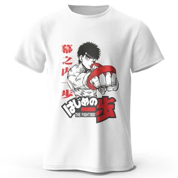 Мужская футболка с принтом японского аниме Hajime No Ippo Fanart, футболки Harajuku для мужчин И женщин, летние