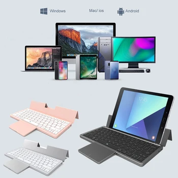 Беспроводная Bluetooth-клавиатура с тачпадом, перезаряжаемая клавиатура для iPad Pro/iPad Air/iPad 9.7, многофункциональная складная клавиатура