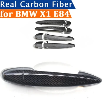 Для BMW X1 E84 2012-2015 Автомобильные Аксессуары Из настоящего Углеродного волокна Дверная ручка Крышка рамка Наклейка Внешняя отделка Украшение Обвеса