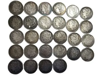 Доллары США Morgan 28P Латунь с посеребренными копиями Монет, реплики декоративных поделок Принимаем индивидуальные изделия