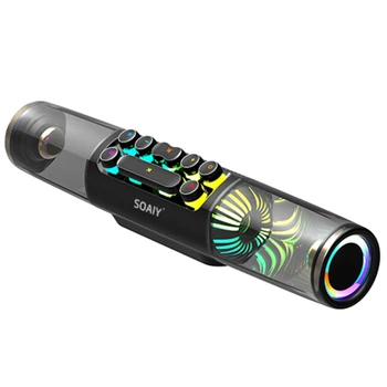 Цветная TF-карта RGB, USB-флеш-накопитель, Вход Aux Mic SH19S Портативный 2022 Беспроводной игровой динамик BT 5.0