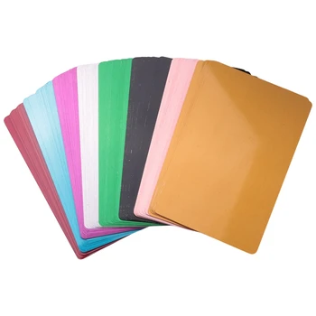 Многоцветная Алюминиевая визитная карточка, заготовка для металлической этикетки с гравировкой, Гравировальный станок с ЧПУ для DIY Карты