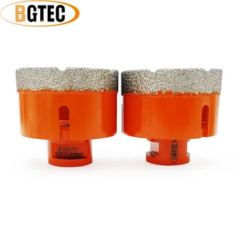 BGTEC 2шт 65 мм Алмазные сверла для сухого сверления с вакуумной пайкой 5/8-11, пила для соединительных отверстий, керамогранитная плитка, гранитные сверла, коронки