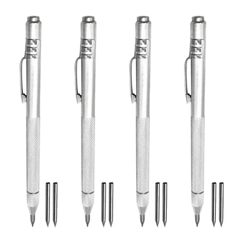 4 шт. металлическая ручка из карбида вольфрама с магнитом, алюминиевая ручка для травления и гравировки, с 8 сменными маркировочными головками