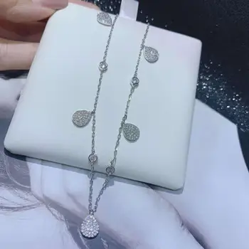 Модное Роскошное ожерелье в форме капли воды для женщин Белого цвета с подвесками из кубического циркония AAA collier femme P30