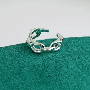 Винтажное модное индивидуальное квадратное кольцо Унисекс в стиле хип-хоп, панк, открытое кольцо, ювелирные аксессуары для банкета, подарок