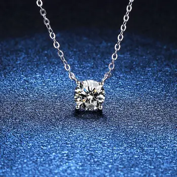 ожерелье из стерлингового серебра s925 пробы Mosang stone класса люкс с четырьмя когтями pt950 Mosang, бриллиантовая цепочка для ключиц класса Люкс