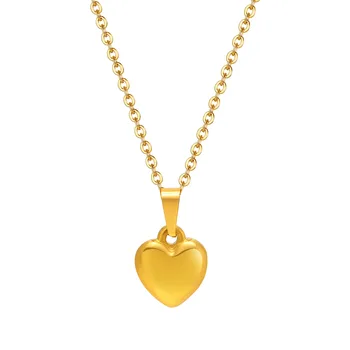 Ожерелье с подвеской в виде сердца, позолоченное женское звено цепи из нержавеющей Стали adjustale