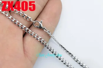 Кольцевое дугообразное ожерелье из нержавеющей стали 3 мм, модные мужские ювелирные цепочки, 20 штук ZX405