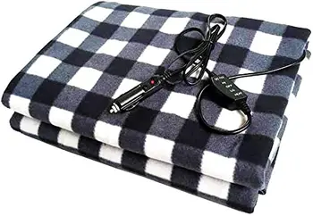 Одеяло для электромобиля-Флисовая накидка на 12 Вольт с подогревом для путешествий и RV-Отличная холодная погода, одеяло с подогревом постоянной температуры