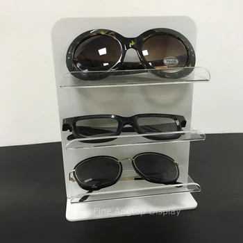 Акриловые солнцезащитные очки из плексигласа, витрина для очков, подставка для розничной торговли, стойка для хранения, 3 слоя
