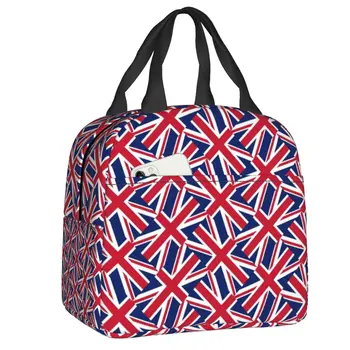 Ланч-бокс с флагом Соединенного Королевства, Женский Водонепроницаемый ланч-бокс с символом Великобритании, термосумка для еды, школьные сумки для пикника