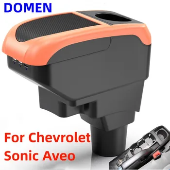 Для Chevrolet Sonic Aveo Подлокотник коробка Оригинальный специальный центральный подлокотник коробка модификация аксессуары Большое пространство Двухслойный USB