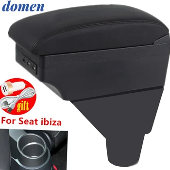 Для Seat Ibiza 6j коробка для подлокотников Для Seat Ibiza коробка для хранения содержимого центрального магазина коробка для подлокотников с подстаканником пепельница USB интерфейс