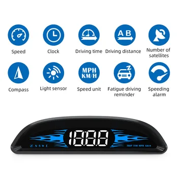 G2 HUD Головной дисплей Автомобильный GPS спидометр Смарт-часы Декоративный цифровой датчик Аксессуары для автомобильной электроники для всех автомобилей