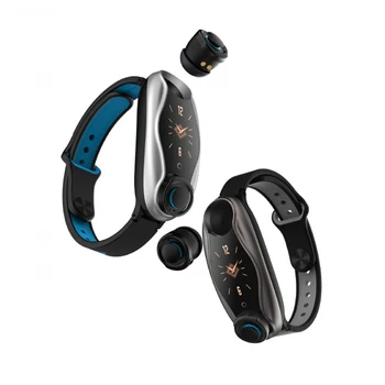 Наушники TWS, спортивные смарт-часы Bluetooth 5.0, Настоящие беспроводные наушники, пульсометр IP67, Водонепроницаемый фитнес-трекер