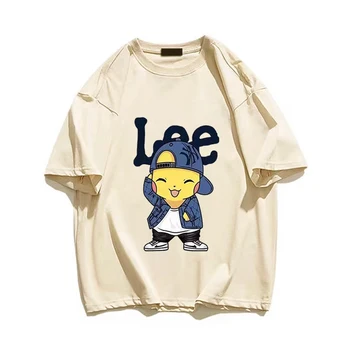 Дизайнерская мужская футболка, роскошные брендовые футболки с рисунком аниме, Повседневная женская футболка, летняя уличная одежда Большого размера, винтажная одежда