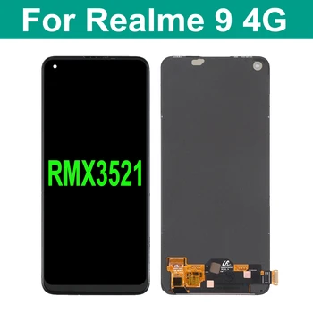 Оригинальный AMOLED Для Realme 9 4G LCD Realme9 RMX3521 Дисплей с Сенсорным экраном Дигитайзер В Сборе