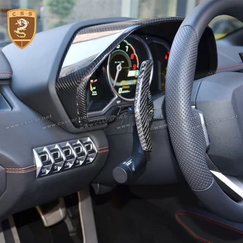 CSSCAR Новые автомобильные аксессуары из настоящего углеродного волокна Внутренняя центральная накладка подходит для 2011-2014 Aventador LP700 Внешняя крышка инструмента
