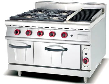 (# 900) Кухонные принадлежности Коммерческая Комбинированная духовка с газовой плитой с грилем (OT-889B)
