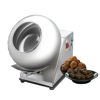 Электрическая машина для полировки шоколадно-сахарного покрытия 220 В, Маленькая машина для нанесения сахарной пленки на конфеты из нержавеющей стали