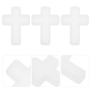 10 шт., силиконовая форма с антипригарным покрытием, формы для подвески в виде креста из эпоксидной смолы, белый силикагель в форме DIY