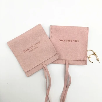 50 шт., персонализированные сумки для ювелирных изделий с логотипом на заказ, светло-розовый мешочек для ювелирных изделий на заказ, упаковка товара, свадебные принадлежности