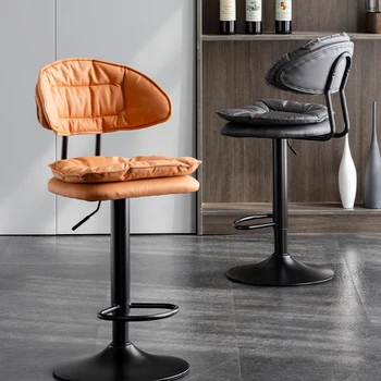 Nordic Make Up Поворотные табуретки для стойки регистрации, Регулируемые Роскошные стульчики для кормления из кованого железа, шезлонг для кофейни высокого качества