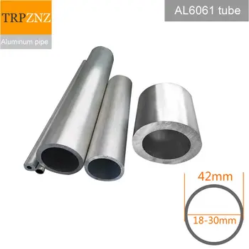 Алюминиевая круглая труба 6061 наружный диаметр 42 мм внутренняя 18-30 мм стенка 6 мм-12 мм Жесткая прямая алюминиевая бесшовная труба тонкая толстая стенка