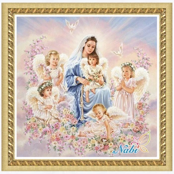5D Алмазная картина Ангел Ребенок Вышивка крестиком Полная Квадратная алмазная вышивка Портрет Горный Хрусталь Мозаика домашний декор подарок
