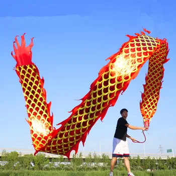 Реквизит для Танца Китайского Дракона Забавные Спортивные мероприятия Фитнес на открытом воздухе Dragon Traditional Chinese Festival Праздничные Продукты