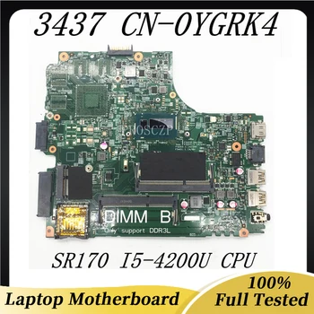 CN-0YGRK4 0YGRK4 YGRK4 Высококачественная материнская плата Для 14R 3437 5437 Материнская плата ноутбука 12307-2 W/SR170 I5-4200U процессор 100% протестирован нормально