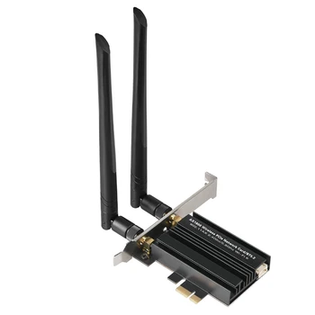 AX3000 Гигабитная Трехдиапазонная Сетевая карта Wifi6e MT7921 PCIE Сетевая карта Bluetooth5.2 Беспроводной адаптер PCB + Металл