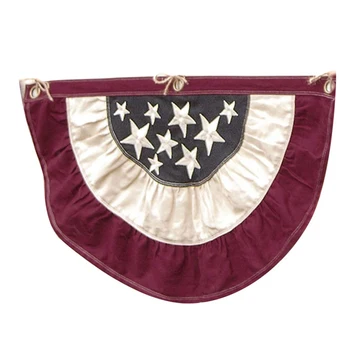 Веерный флаг США, украшения Ко Дню Независимости, Патриотическая винтажная овсянка