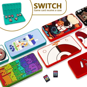 24 в 1 для Nintendo Switch OLED LITE Аксессуары Милый Чехол для игровых карт Nintendoswitch SD-Карты Розовая Оболочка Swtch Коробка Для Хранения