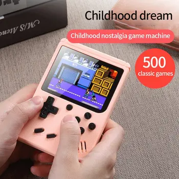 Встроенная 500 игр Ретро Портативная мини Портативная игровая консоль 8-Битный 3,0 дюймовый цветной ЖК-дисплей Детская цветная игровая консоль