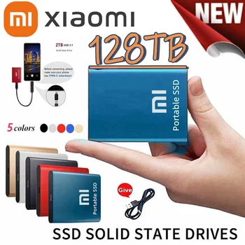 Xiaomi Новый SSD 4 ТБ 128 ТБ Флэш-жесткий диск Внешний Type-C Высокоскоростной USB3.1 2 ТБ SSD Накопитель Портативный HD Жесткий диск Для Ноутбука/ПК