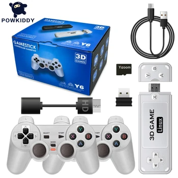 Recalbox Y6 Семейные Плееры для видеоигр, Портативные Ретро Портативные беспроводные контроллеры 2.4G, Игровая приставка для телевизора 4K HD, Игровая приставка для PS1
