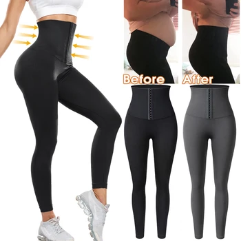 Леггинсы с высокой талией для женщин, Компрессионные тренировочные леггинсы для похудения, брюки для фитнеса, контроль живота, тренажер для талии