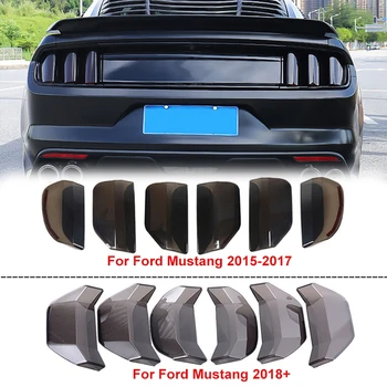 6 шт./компл. Дымчатая крышка заднего фонаря автомобиля, накладка заднего фонаря, украшение для Ford Mustang 2015 +