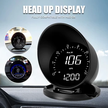 G6 GPS HUD Автомобильный Головной дисплей Универсальный Спидометр Проектор на Ветровое стекло с питанием от USB Сигнализация о превышении скорости Напоминание Об усталости при вождении