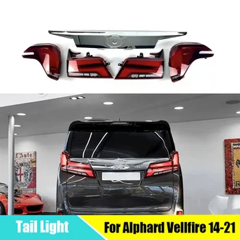 Светодиодный Динамический задний фонарь для Lexus Alphard Vellfire LX570 2014-2021 Задний Поперечный Задний фонарь Багажника Задний Сквозной Задний фонарь