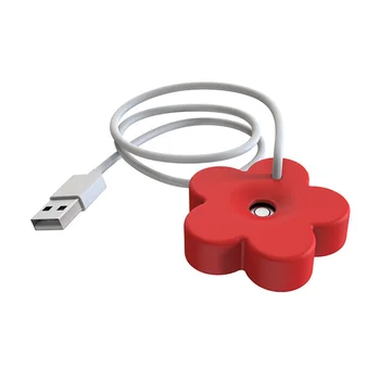 Портативный Мини-персональный увлажнитель воздуха USB, небольшой увлажнитель холодного тумана с отключением звука на 8 часов, для домашнего офиса, красный