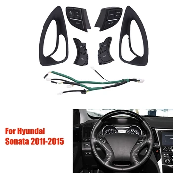 1 комплект Переключатель рулевого колеса Регулятор громкости Кнопка круиза Скорости Bluetooth Сброс Многофункциональная кнопка для Hyundai Sonata 2011-2015