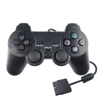 Проводной геймпад для Sony PS2, контроллер для PS2/PS2 Джойстик для Playstation 2, Виброударный джойстик, Проводное управление