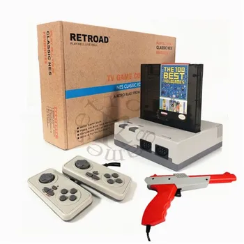 Игровая консоль RETROAD 8Bit Classic Edition с игровым картриджем 72P 60P, Семейная система видеоигр в стиле ретро для стрельбы из пистолета Zapp по уткам