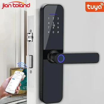 Tuya Wifi Пульт Дистанционного Открывания Двери Электронный Умный биометрический дверной замок с отпечатком пальца 5 способов разблокировки с помощью USB аварийной зарядки 2 Цвета