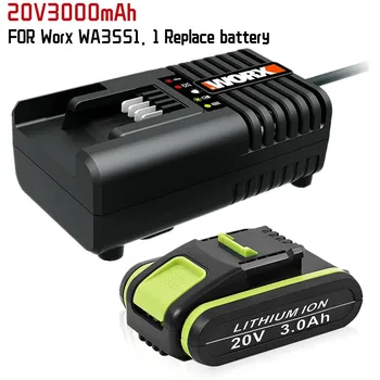 20 В 3,0 Ач Эрзац-аккумулятор для Worx Batterie WA3551 WA 3551,1 WA3553 WA35531 WA3572 WA3641 Для Электроинструментов mit Worx 20 В