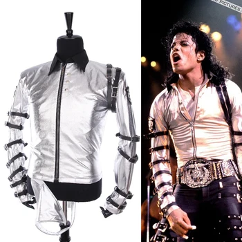 Панк MJ Майкл Джексон Классический BAD tour Серебристый Боди Куртка Верхняя одежда для коллекции Supprise Gift