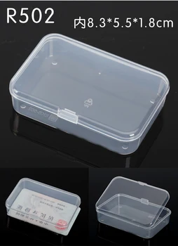 50 шт. Прямоугольная прозрачная пластиковая коробка PP-5 Контейнер для хранения коллекций Коробка Упаковка продукта 8.8*6*2.1 см